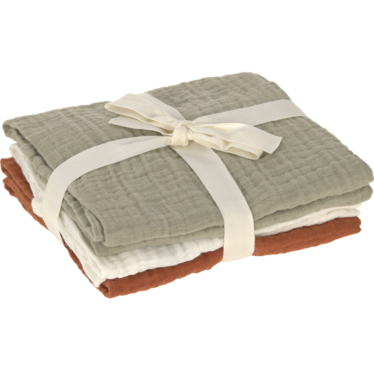 Lot de 3 langes en mousseline Little Forest (60 x 60 cm) (Lassig) - Image 2
