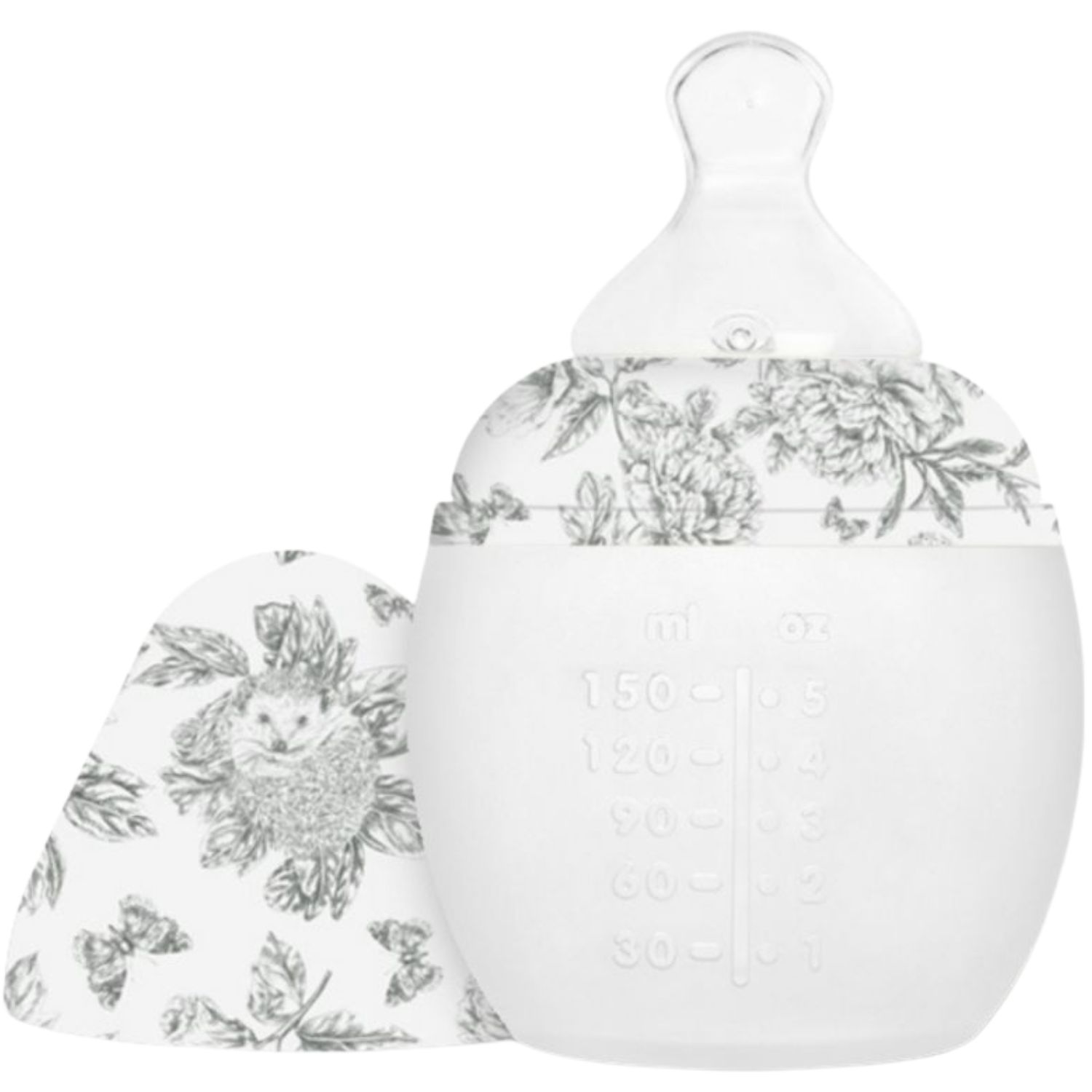Biberon anti-colique en silicone X Tartine et Chocolat gris (150 ml) (Elhée) - Couverture