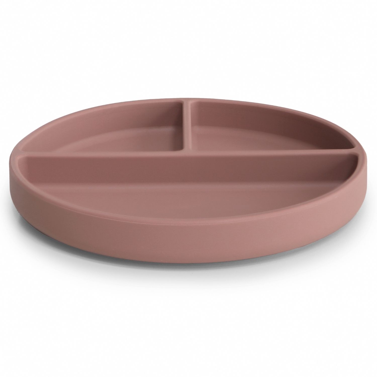 Assiette à compartiments en silicone avec ventouse Cloudy mauve (Mushie) - Image 3