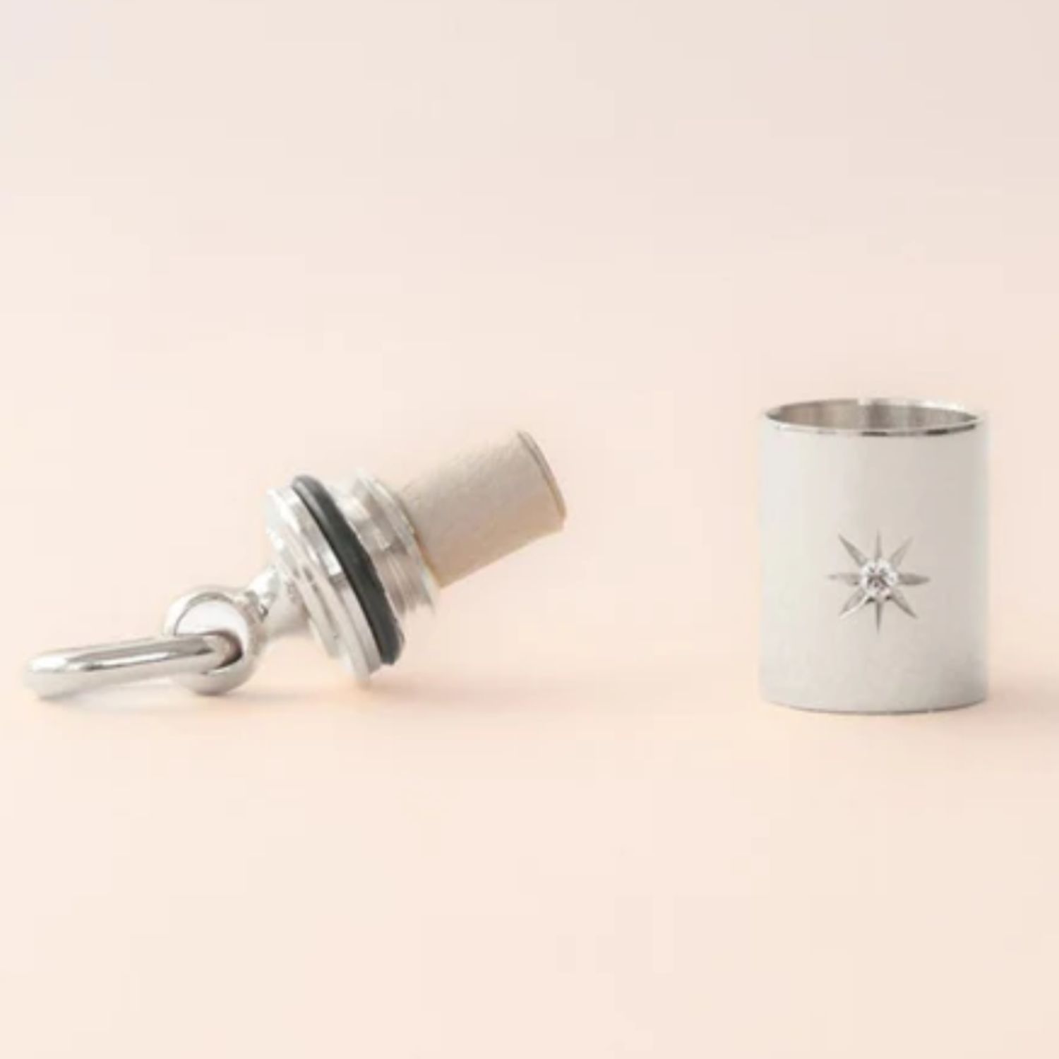 Mon Petit Poids - Pendentif Mon Petit Secret étoilé personnalisable (argent rhodié)