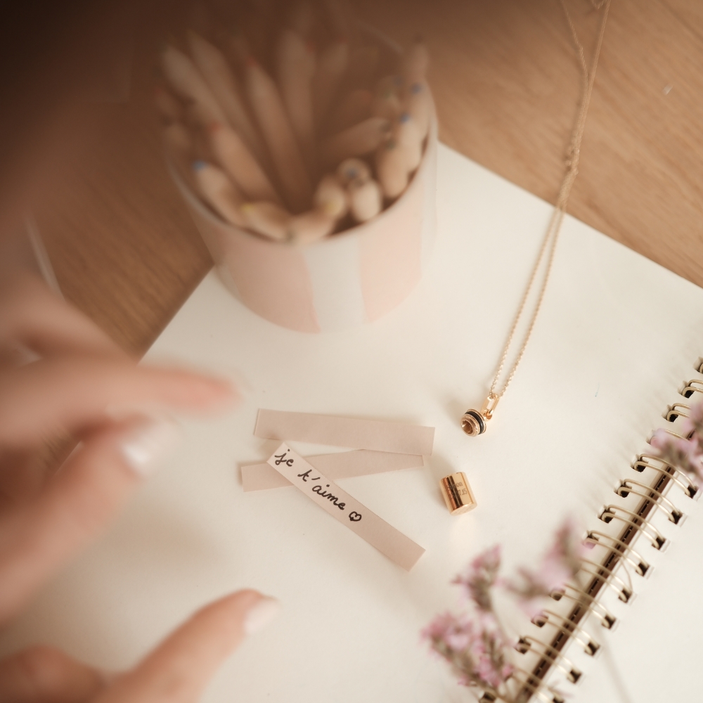 Pendentif Mon Petit Secret étoilé personnalisable (argent rhodié) (Mon Petit Poids) - Image 3