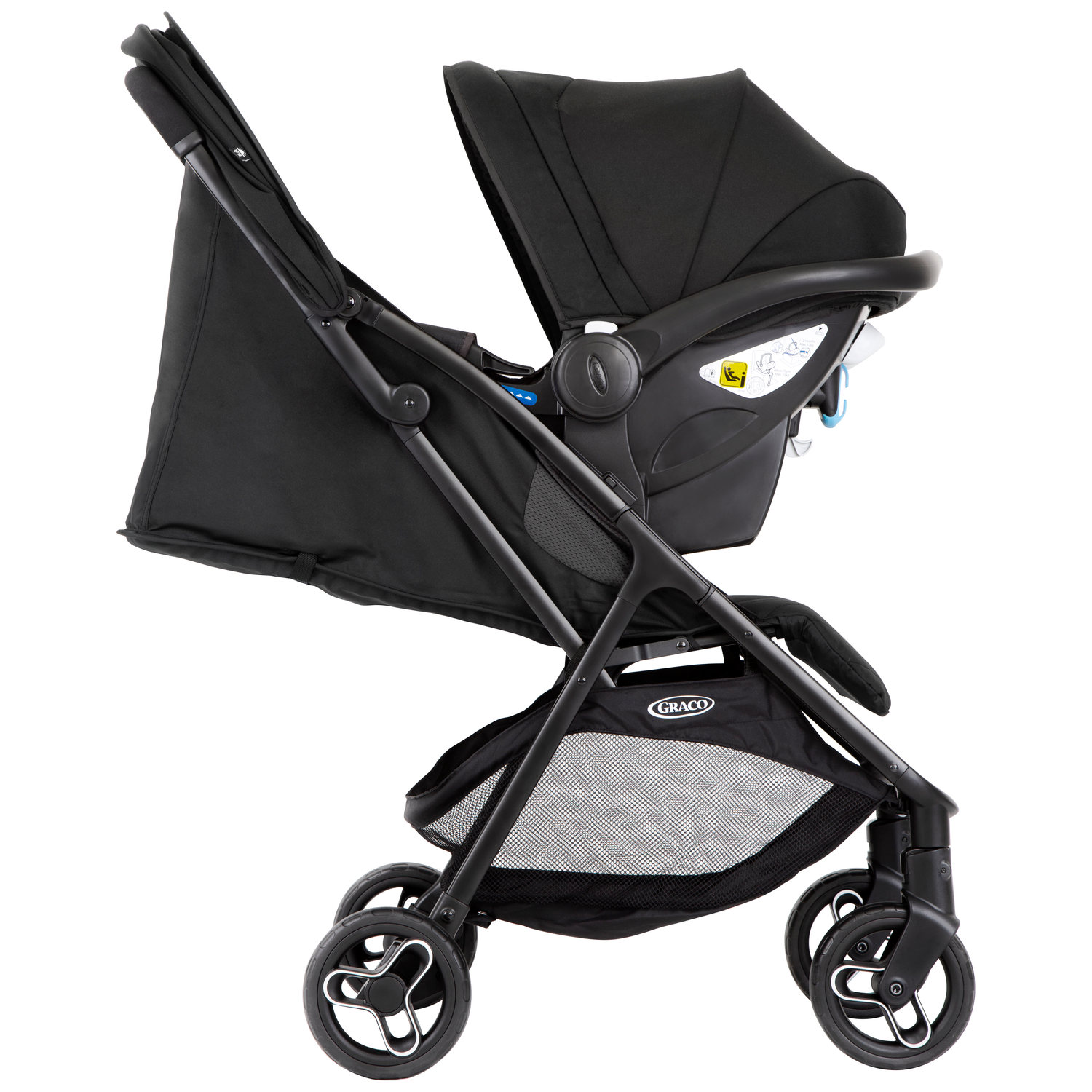 Poussette de voyage légère MYAVO Midnight avec siège-auto SnugEssentials