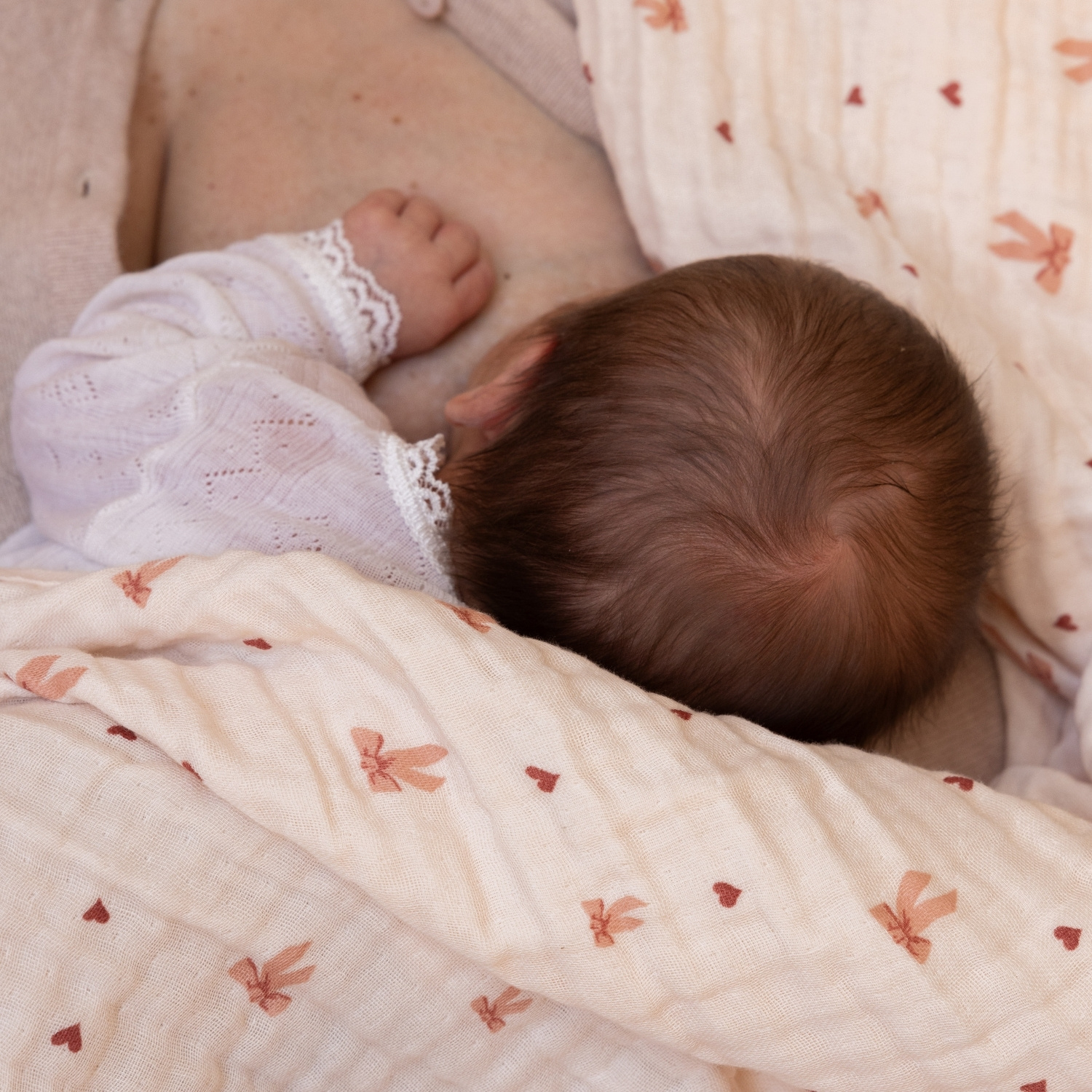 Couverture bébé en mousseline Bows (100 x 100 cm) (Cam Cam Copenhagen) - Image 3