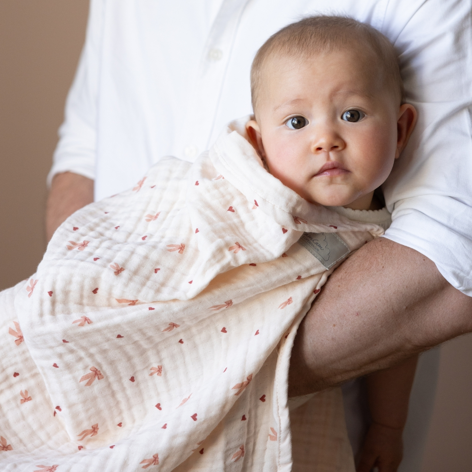 Couverture bébé en mousseline Bows (100 x 100 cm) (Cam Cam Copenhagen) - Image 4