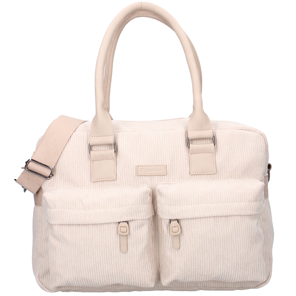 Sac à langer en velours côtelé sable (Kidzroom) - Image 1