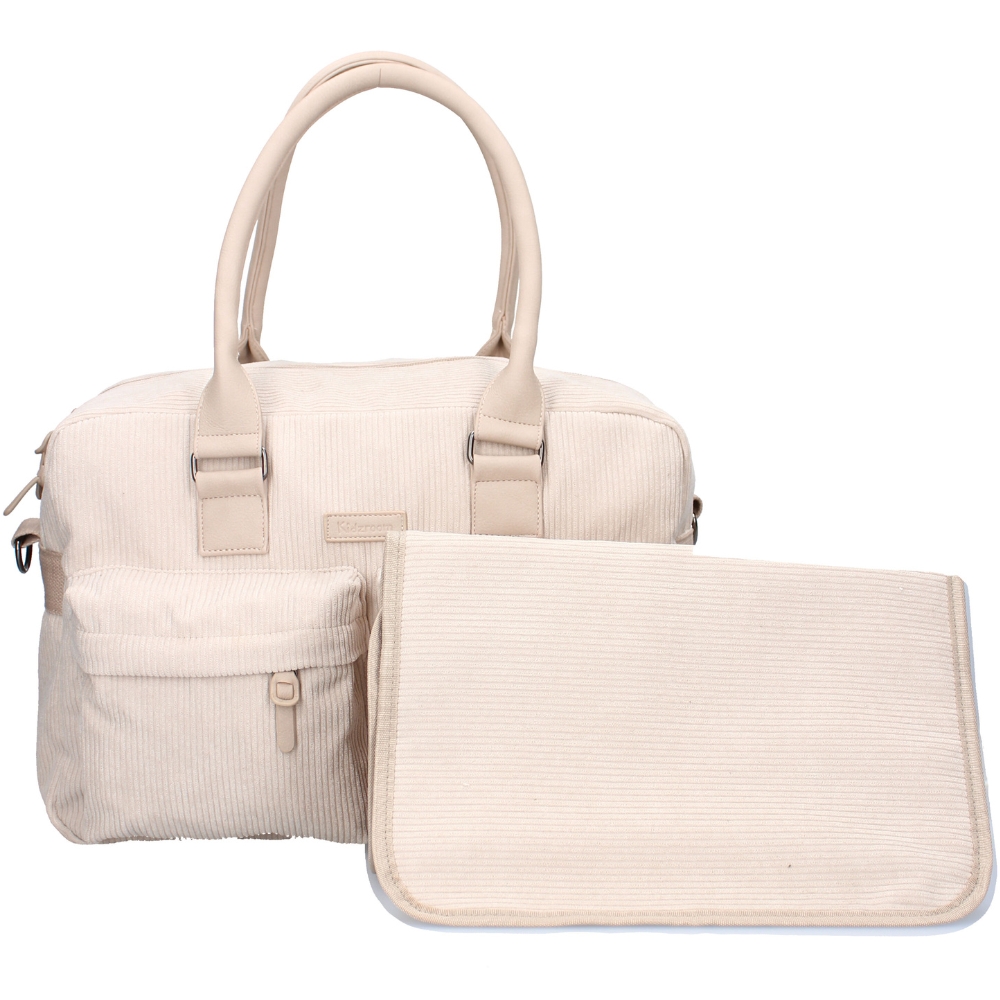 Sac à langer en velours côtelé sable (Kidzroom) - Image 2