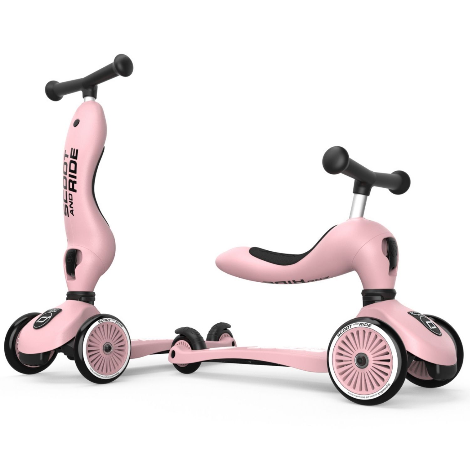 Porteur évolutif en trottinette Highwaykick 1 Rose