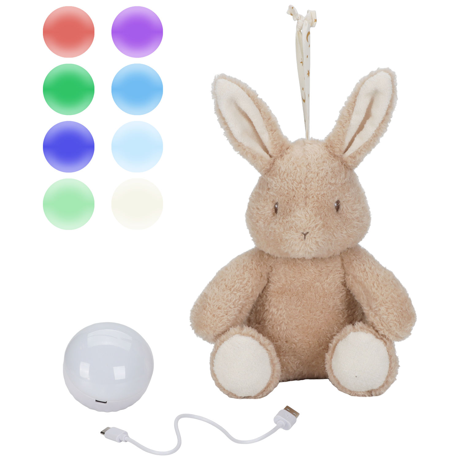 Peluche musicale et lumineuse Lapin Newborn (Little Dutch) - Image 3