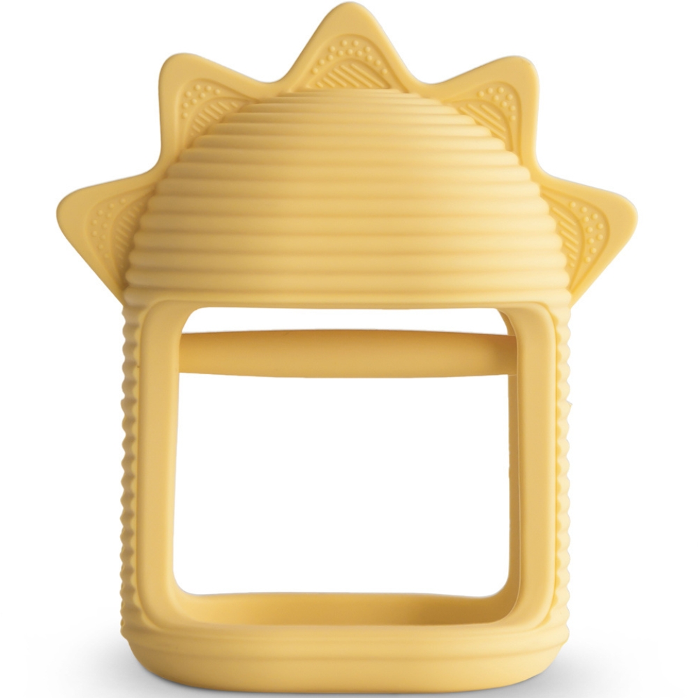 Jouet de dentition en silicone Sun yellow (Mushie) - Image 1