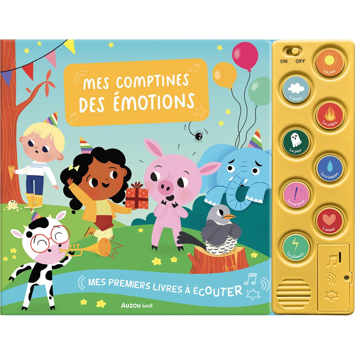 Auzou Editions - Livre Mes premiers livres à écouter Mes comptines des émotions