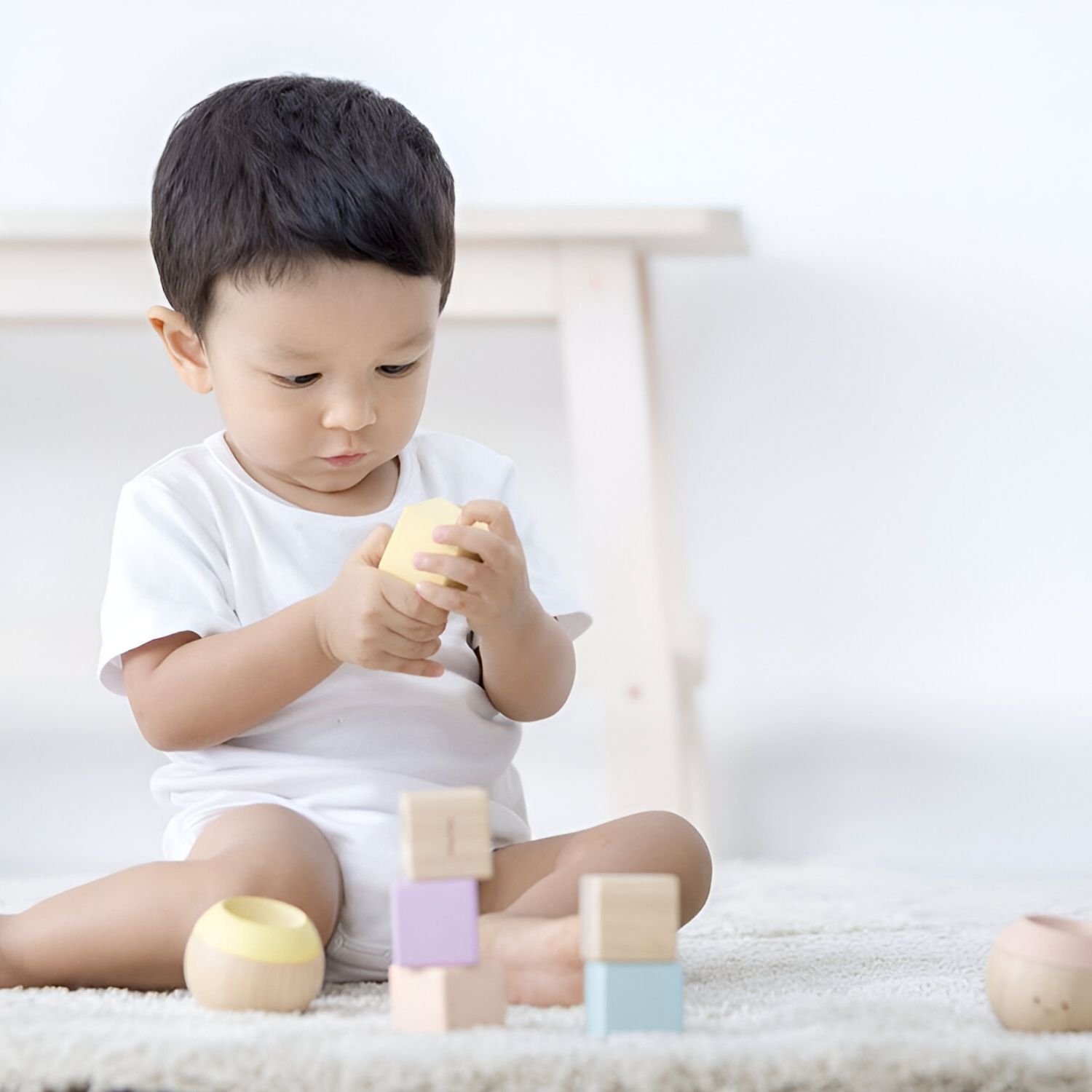 Blocs sensoriels pastel (Plan Toys) - Image 2