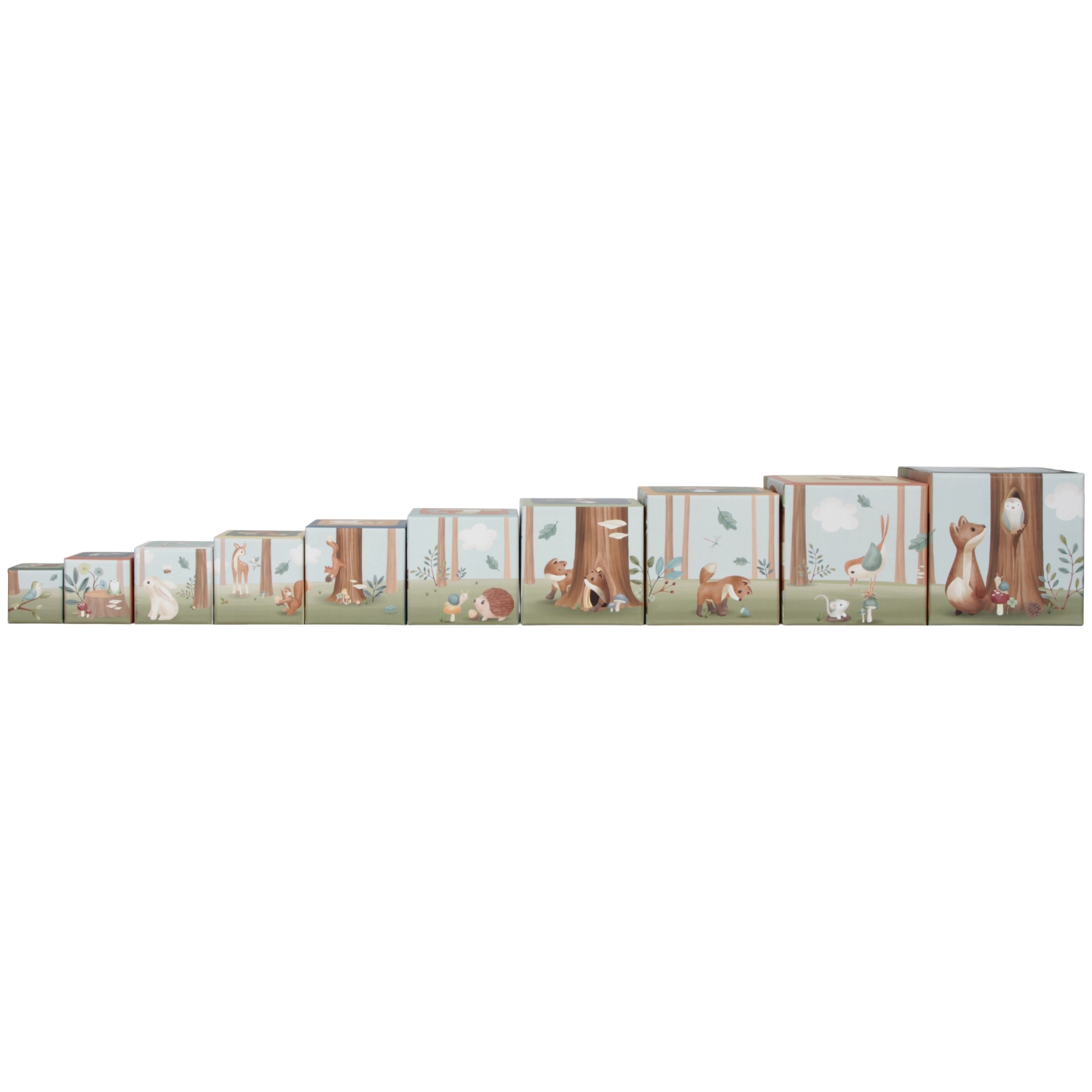 Cubes à empiler en carton FSC Forest Friends (Little Dutch) - Image 4