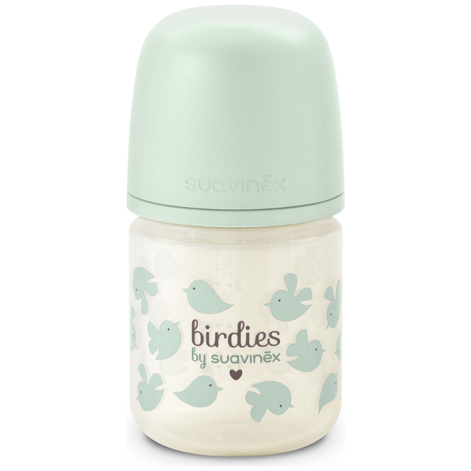 Suavinex - Biberon en verre tétine SXPro Xs Birdies Vert (120Ml)