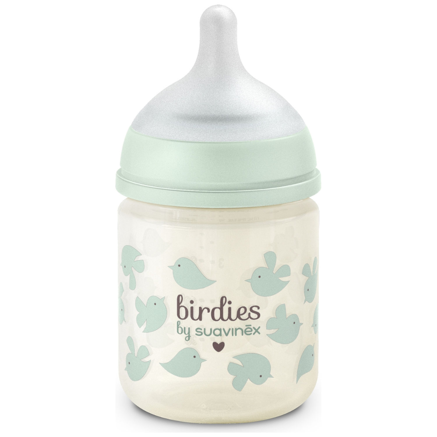 Biberon en verre tétine SXPro Xs Birdies Vert (120Ml) (Suavinex) - Image 3