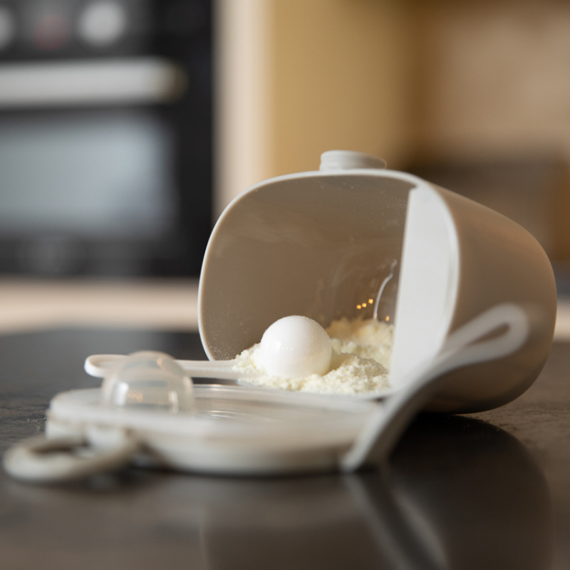 Boîte de conservation du lait en poudre grise (500 ml) (Bo Jungle) - Image 2