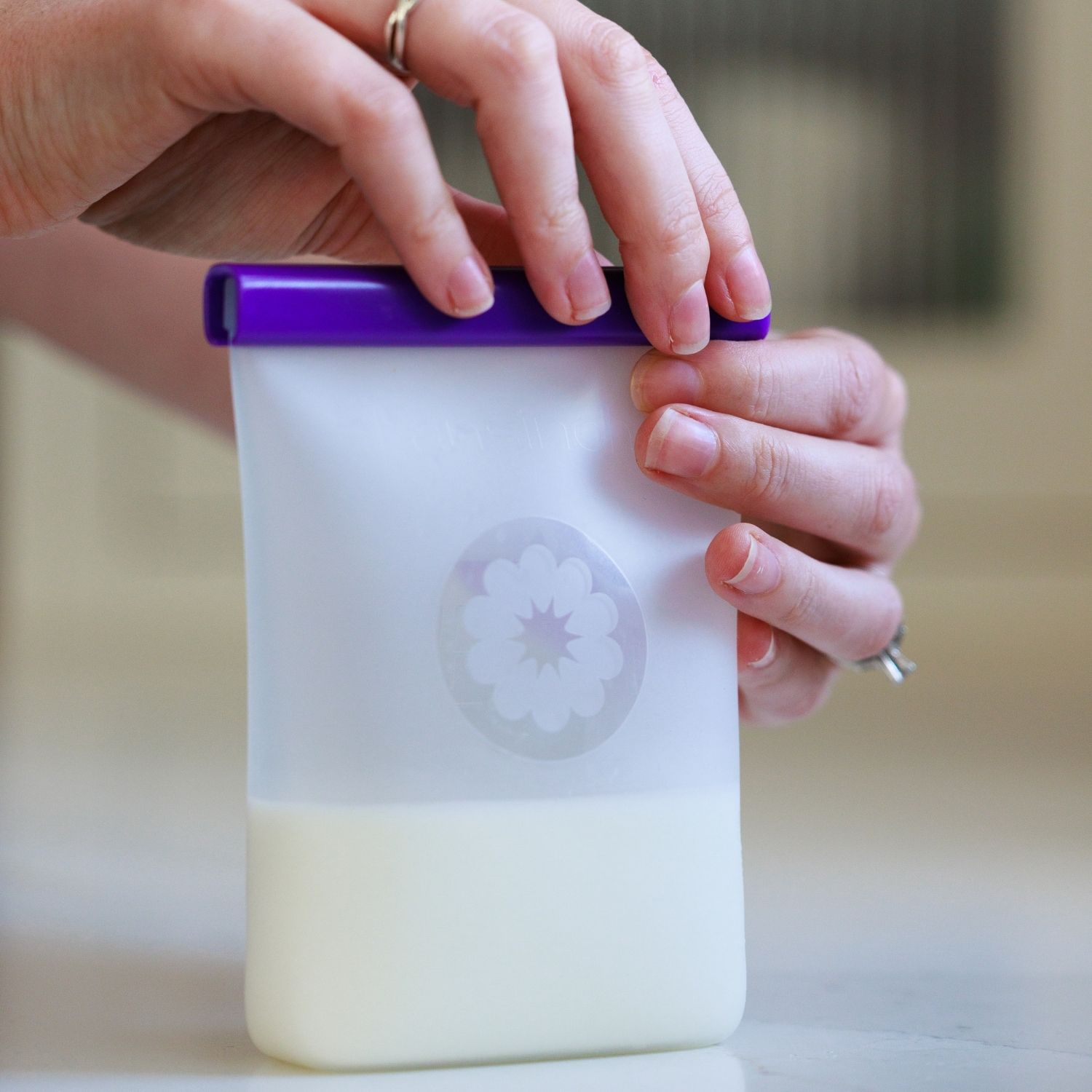 Lansinoh - Lot de 5 sachets de conservation de lait maternel en silicone