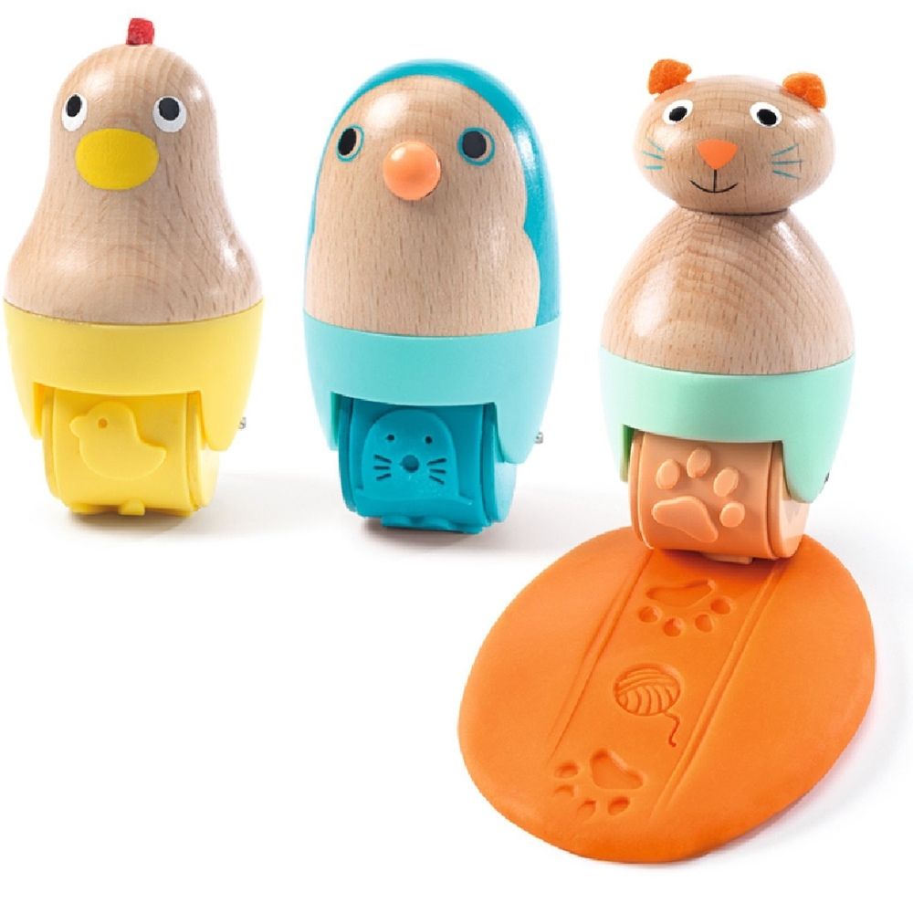 Lot de 3 tampons pour pâte à modeler Mapataroule