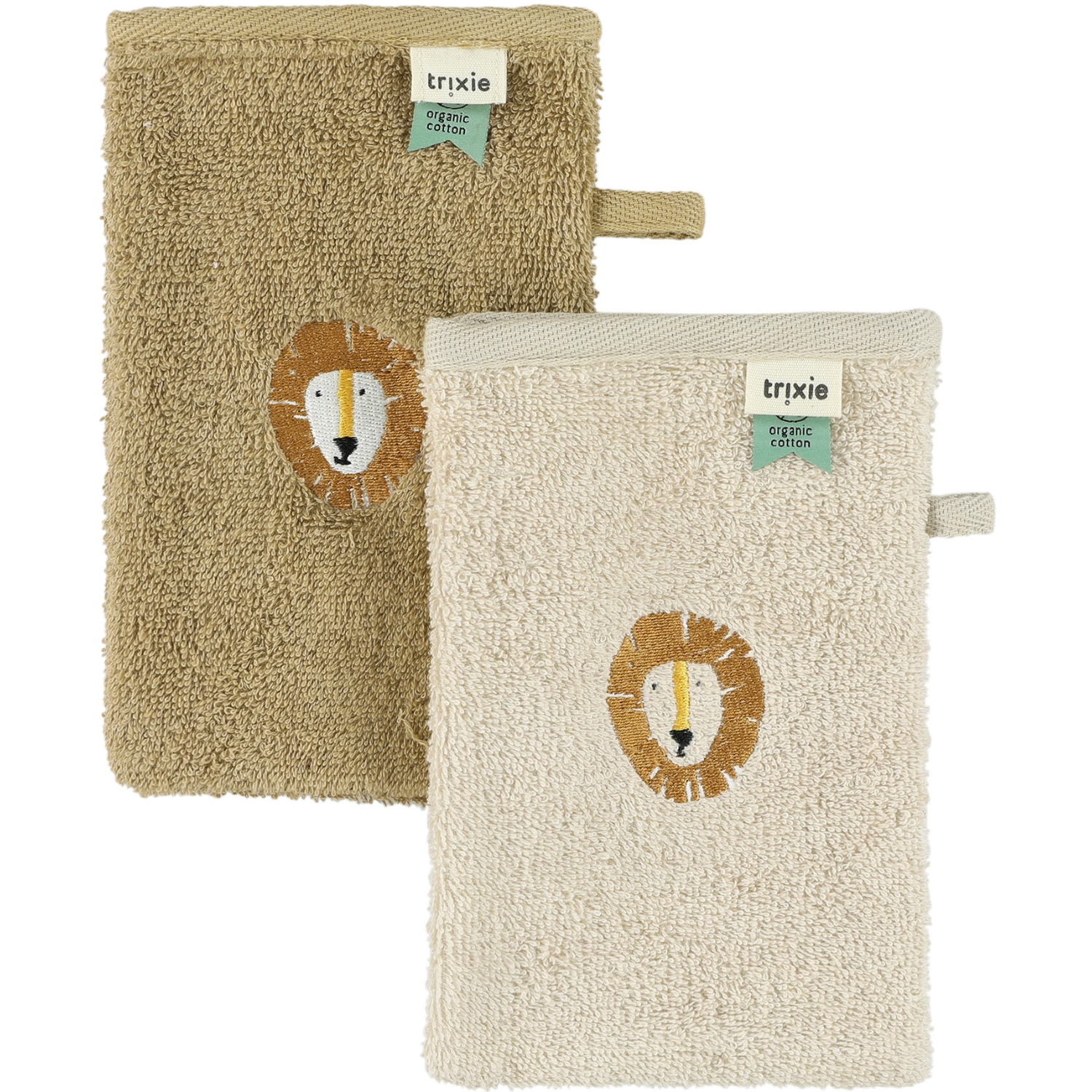 Trixie - Lot de 2 gants de toilette Lion