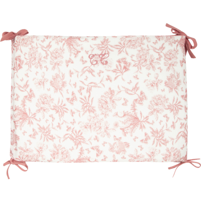 Tour de lit réversible Toile de Jouy (pour lits 60 x 120 cm et 70 x 140 cm)