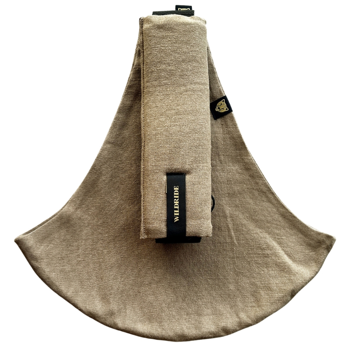 Porte bébé enfant en lin Camel (Wildride) - Image 1
