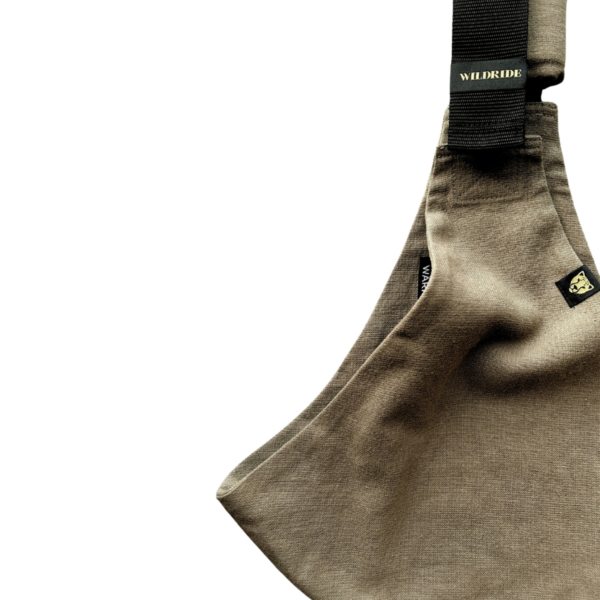 Porte bébé enfant en lin Camel (Wildride) - Image 6