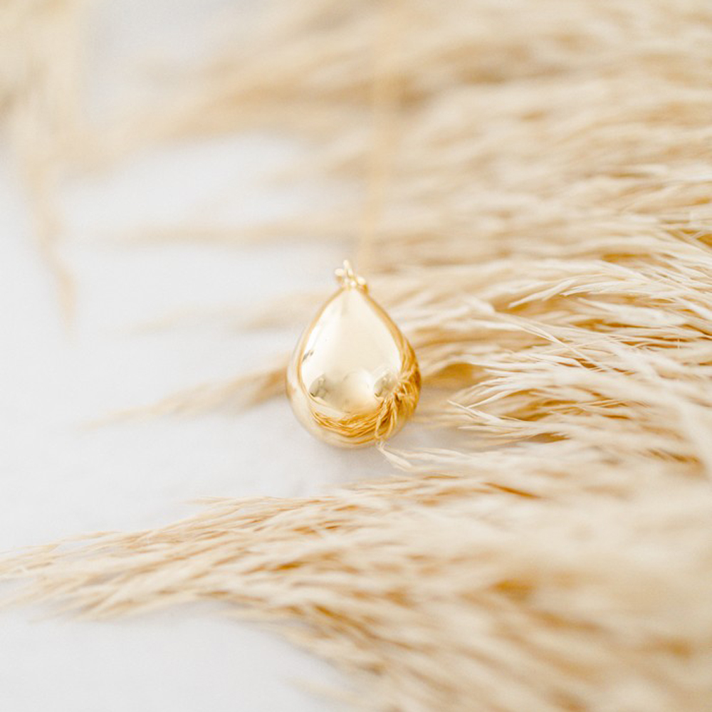 Bola de grossesse Goutte chaîne (or jaune 18 carats) (Pleine Lune) - Image 2