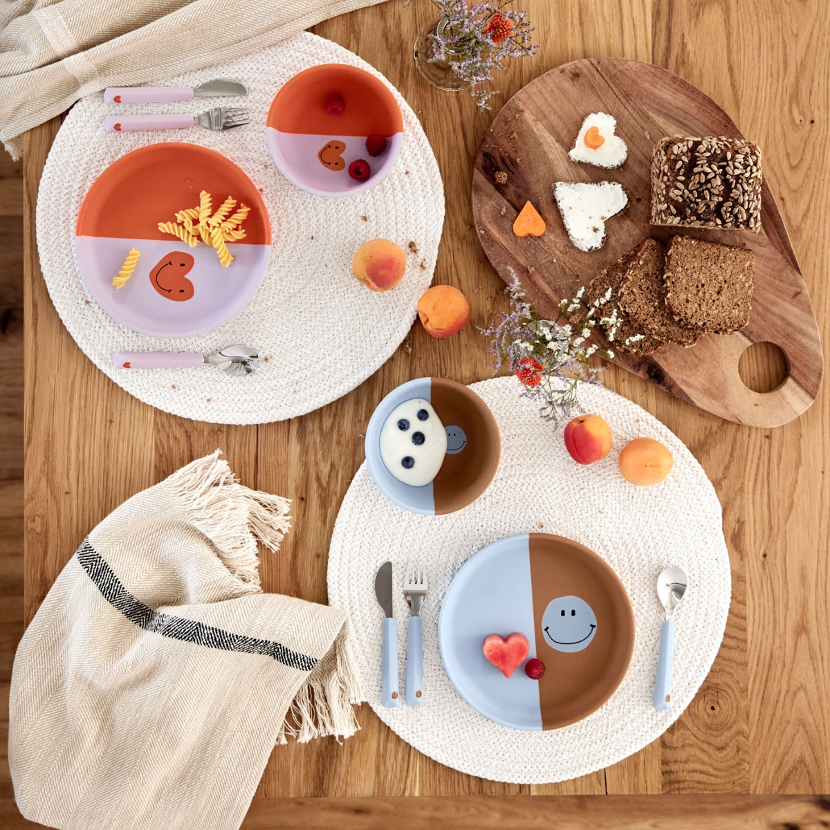 Bol en silicone Happy Rascals Coeur lavande (Lassig) - Image 3