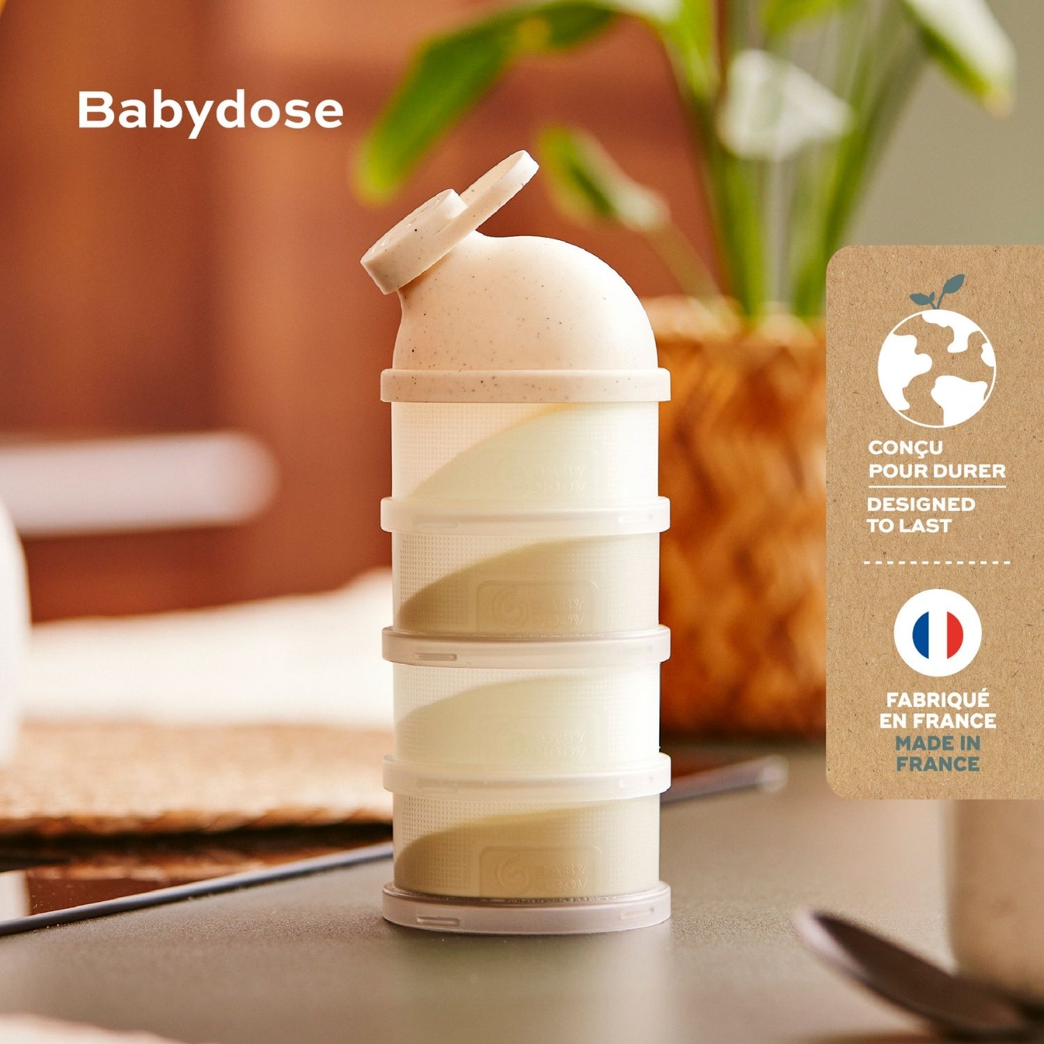 Lot de 4 boîtes doseuses Babydose Mineral Beige (Babymoov) - Image 2