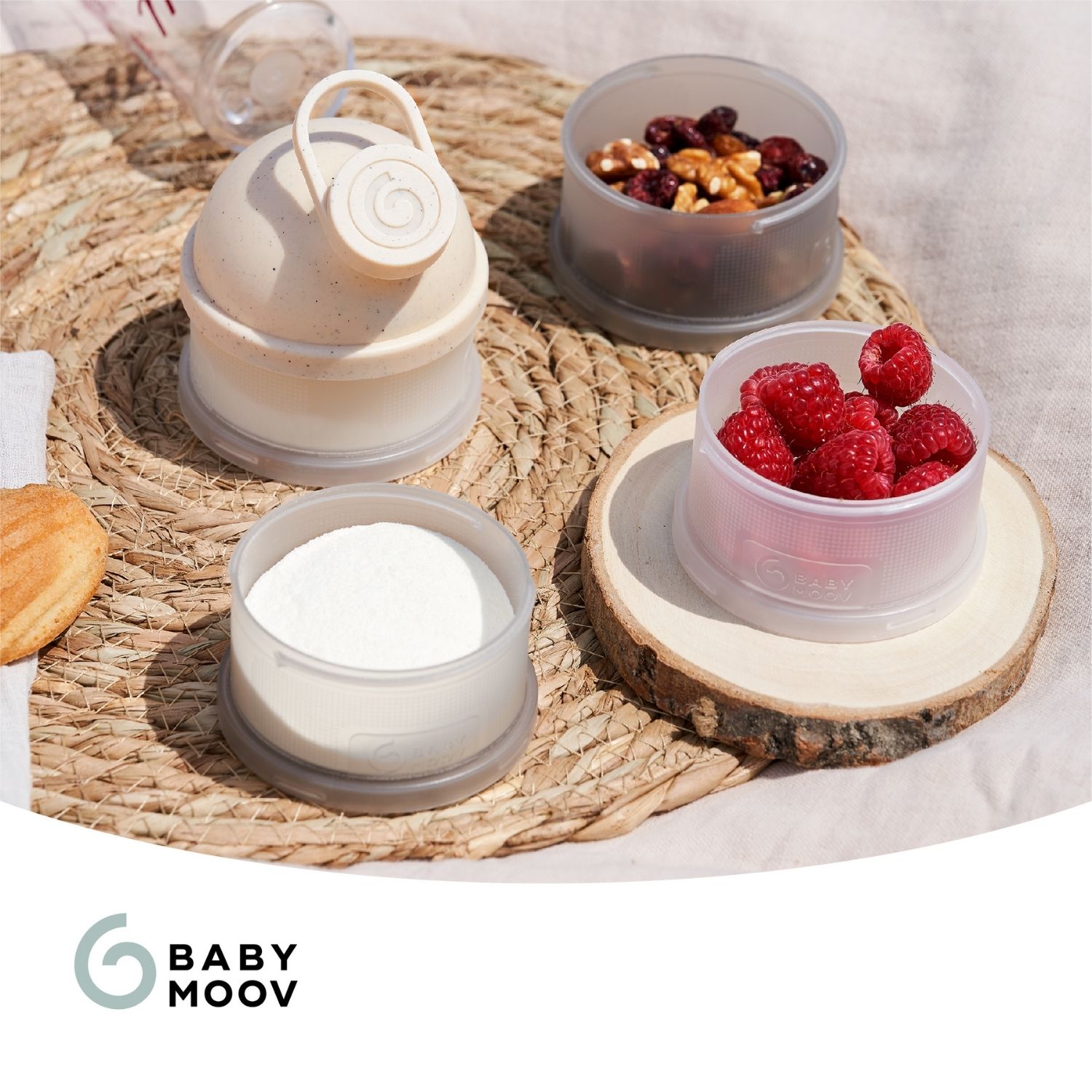 Lot de 4 boîtes doseuses Babydose Mineral Beige (Babymoov) - Image 5