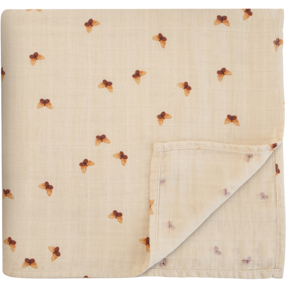 Maxi lange en coton Butterflies (120 x 120 cm) (Mushie) - Image 1