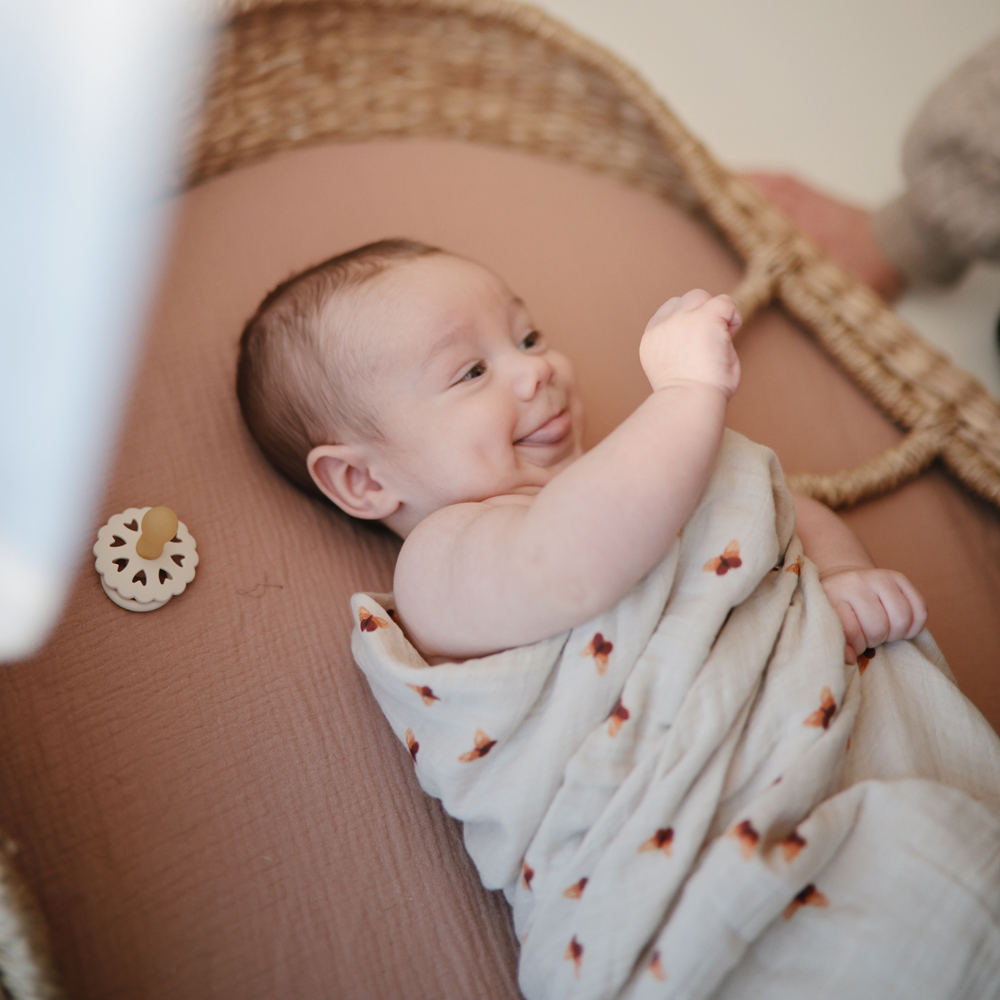 Maxi lange en coton Butterflies (120 x 120 cm) (Mushie) - Image 6