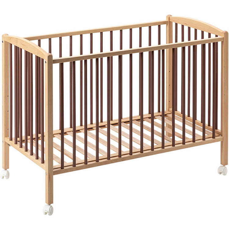 Lit à barreaux en bois Arthur hybride vieux rose (60 x 120 cm) (Combelle) - Image 1