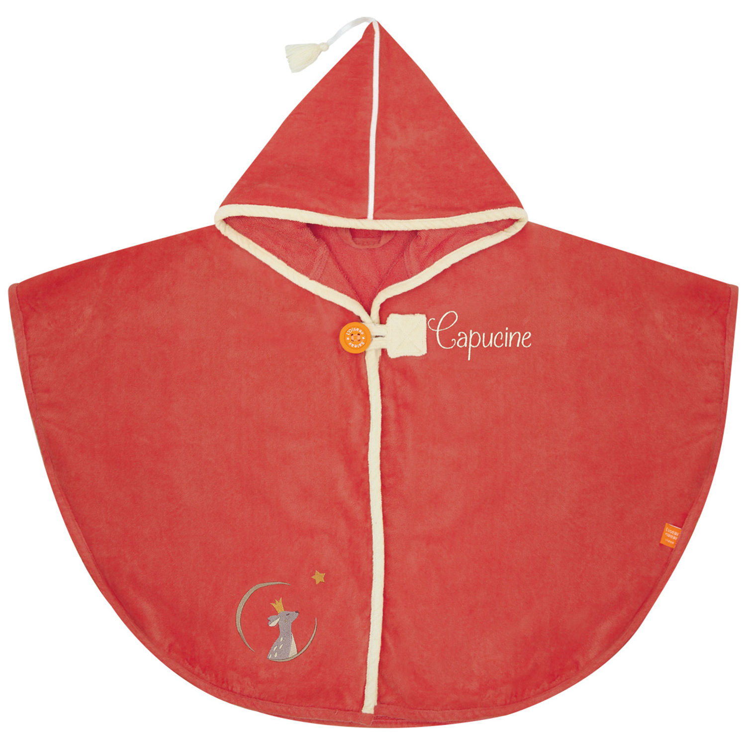 Cape de bain Faon Fraise personnalisable (0-5 ans) (L'oiseau bateau) - Couverture