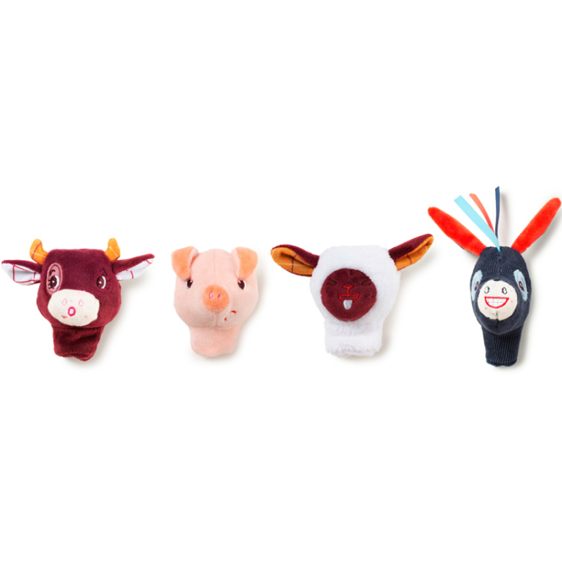 Lot de 4 marionnettes à doigt Ferme (Lilliputiens) - Image 1