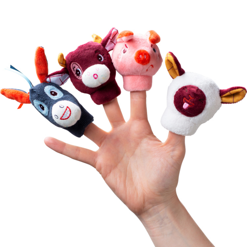 Lot de 4 marionnettes à doigt Ferme (Lilliputiens) - Image 2