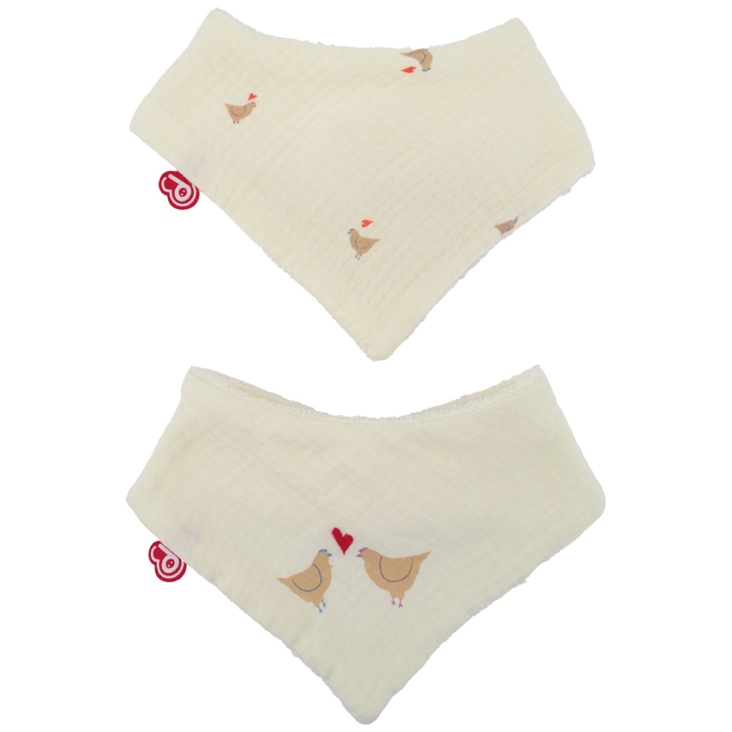 Domiva - Lot de 2 bavoirs bandanas Maternity Love