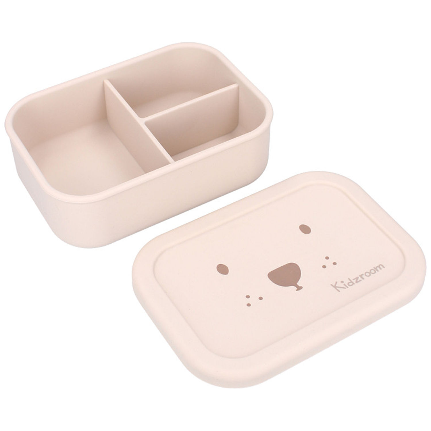 Lunch box 3 compartiments en silicone Ourson sable (Kidzroom) - Image 4