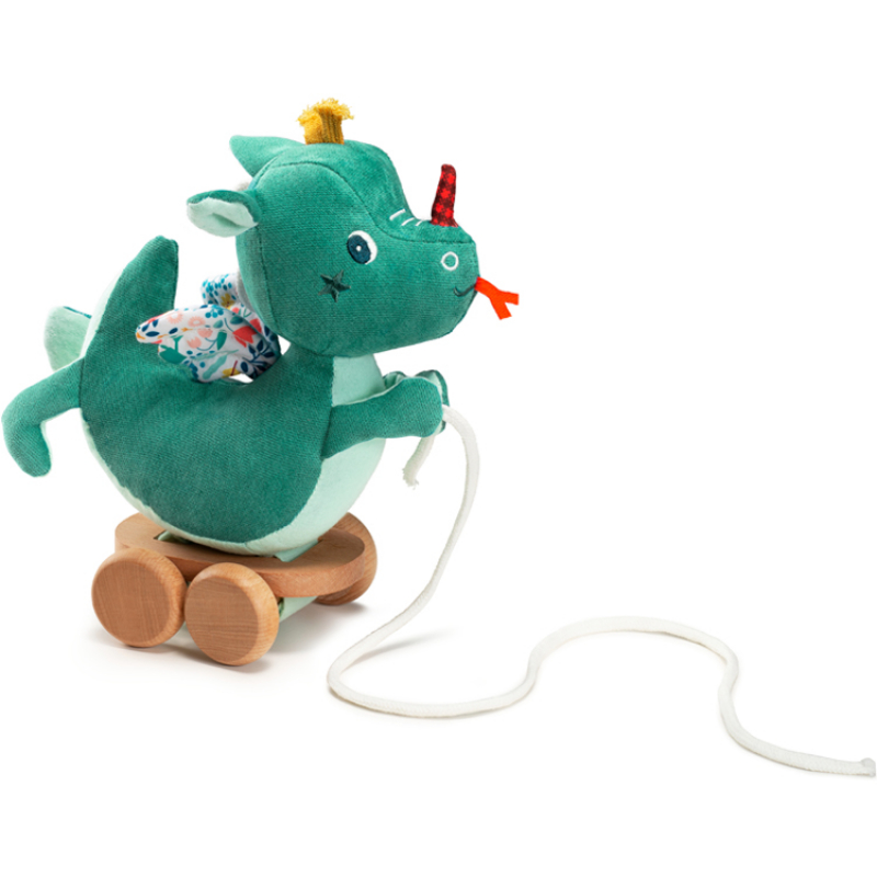 Peluche à tirer Joe le dragon (Lilliputiens) - Image 1