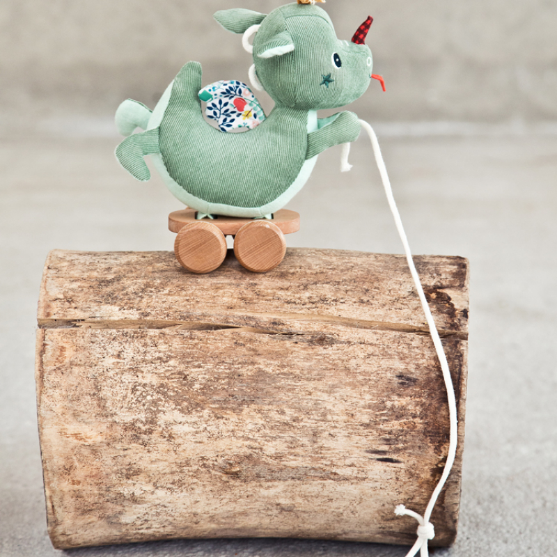 Peluche à tirer Joe le dragon (Lilliputiens) - Image 5