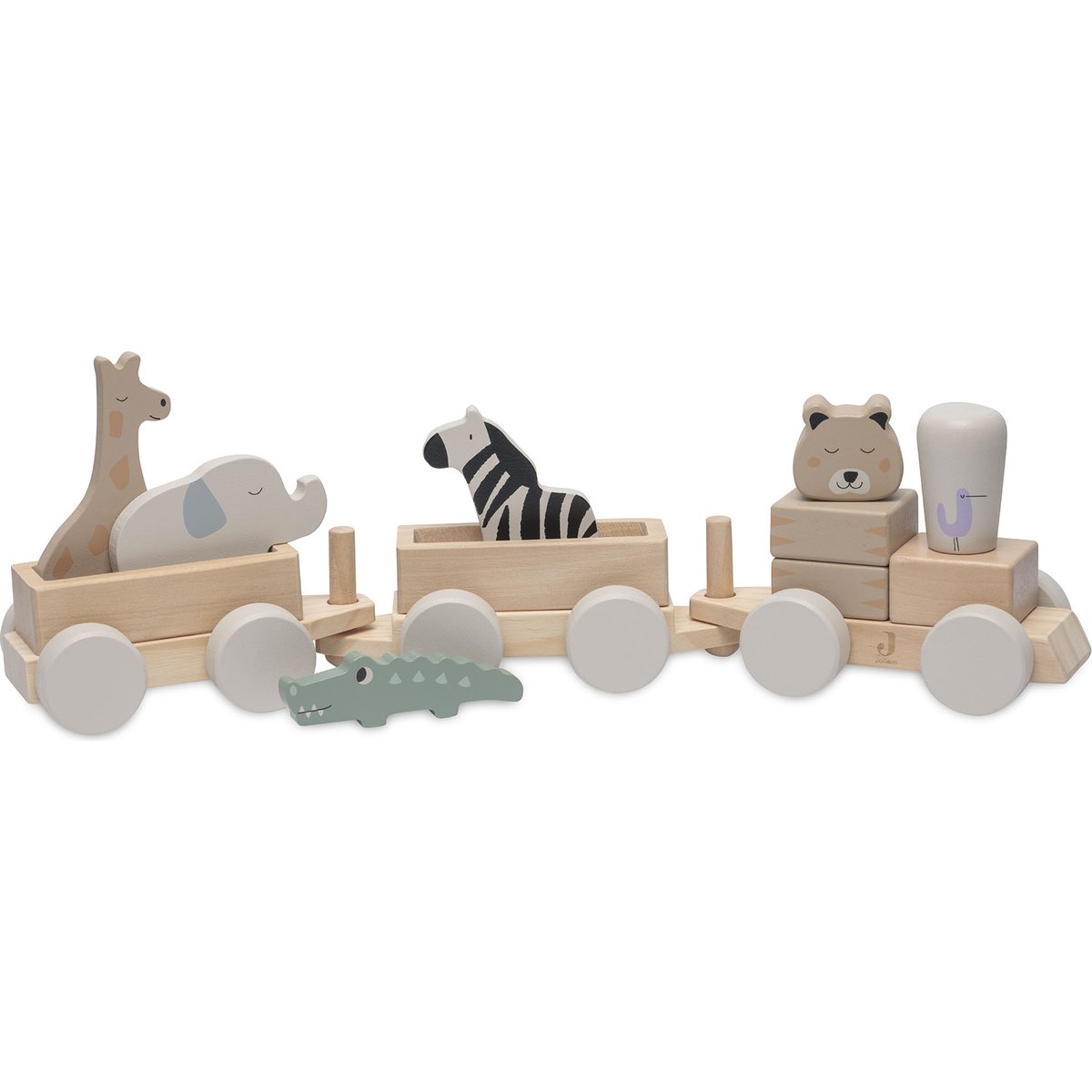 Train de construction en bois Jungle Jambo (Jollein) - Image 1