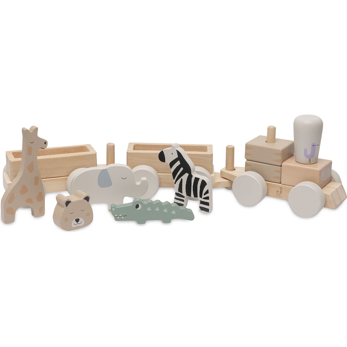Train de construction en bois Jungle Jambo (Jollein) - Image 6