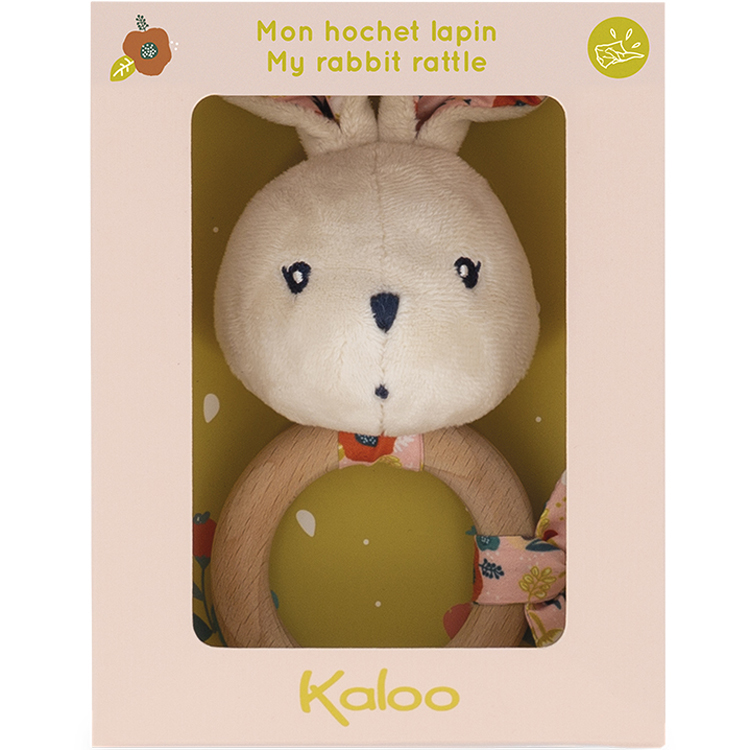 Hochet lapin coquelicot K'doux (12 cm) (Kaloo) - Image 3