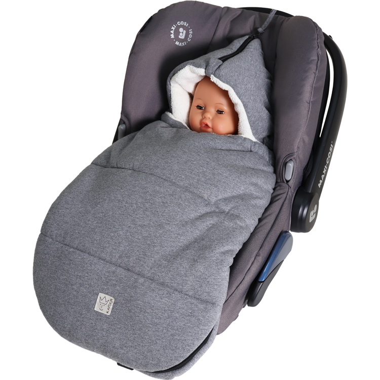 Chancelière universelle pour cosy Jersey Hood dark grey (0-12 mois) (Kaiser) - Image 4