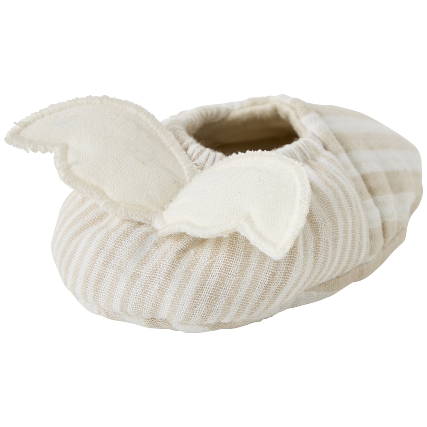 Chaussons avec ailes d'ange gaze de coton rayé galet (0-6 mois) (Bb&Co) - Image 2