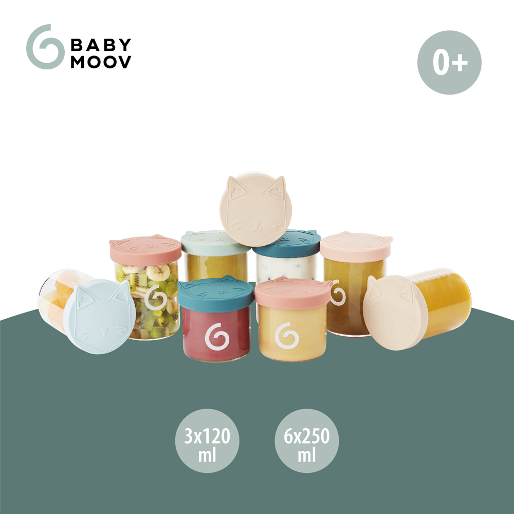 Lot de 9 pots de conservation Isy Bowls (6 x 250ml + 3 x 120ml) (Babymoov) - Image 5
