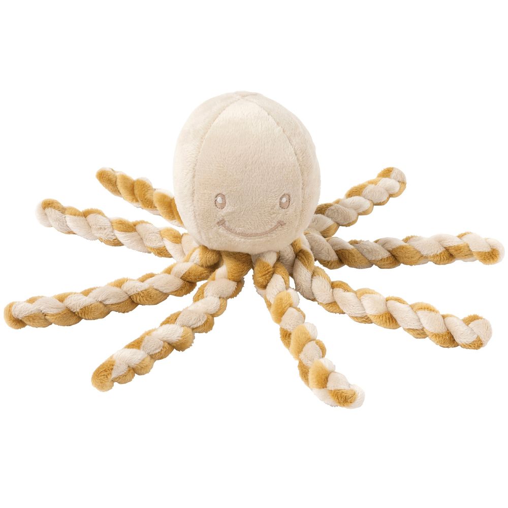 Nattou - Peluche pieuvre Lapidou sable-caramel (23 cm)
