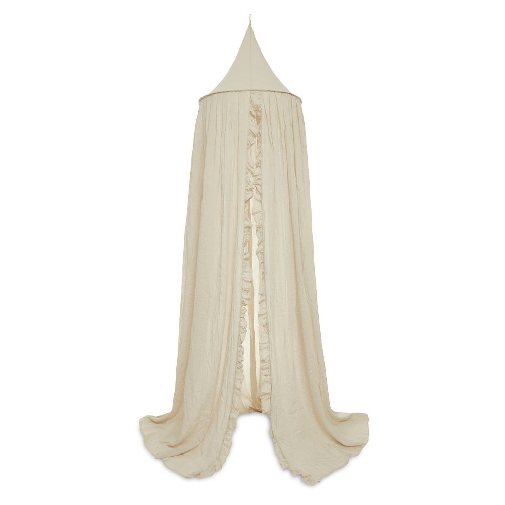 Ciel de lit vintage ruffle Nougat (245 cm) (Jollein) - Image 1
