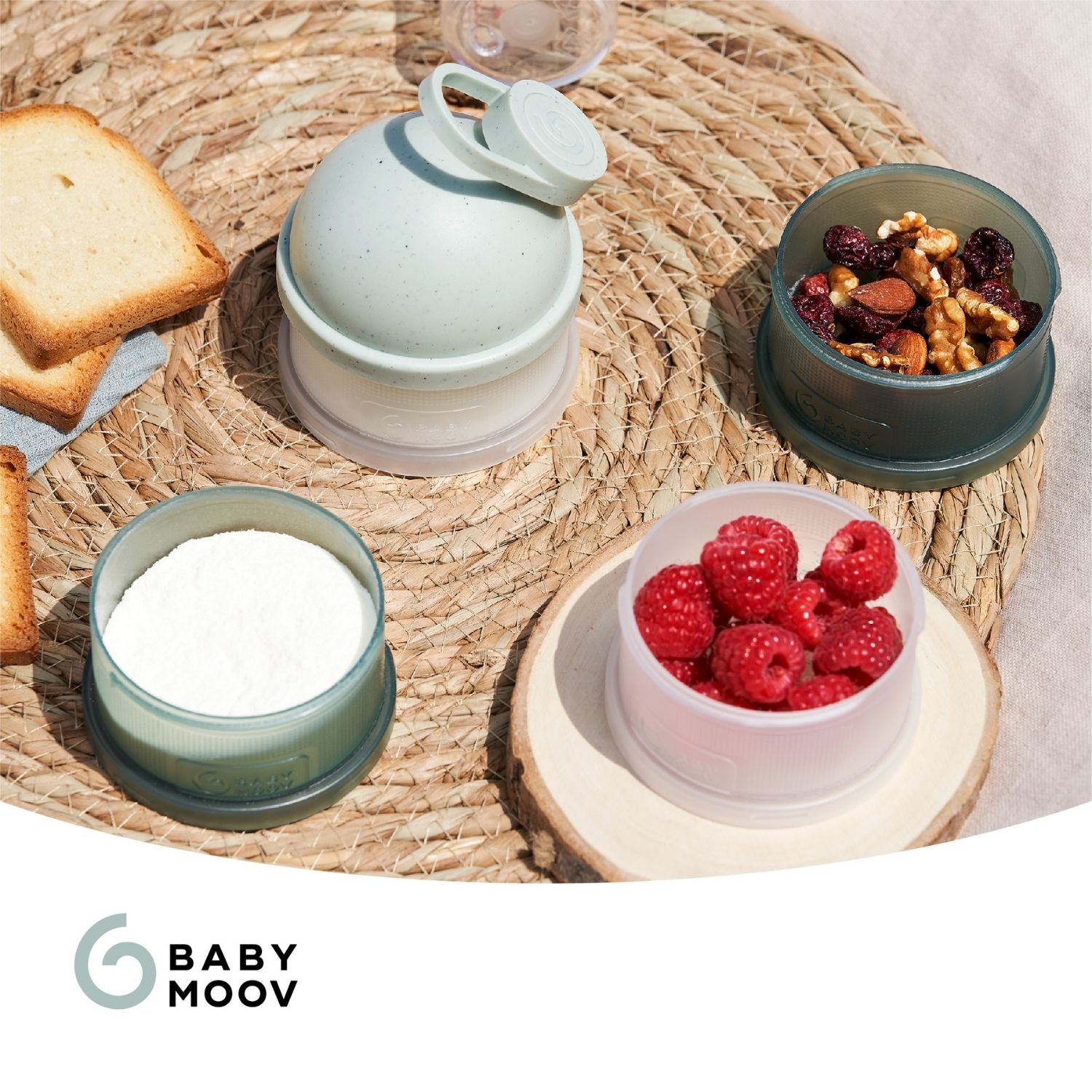 Lot de 4 boîtes doseuses Babydose Mineral Green (Babymoov) - Image 4