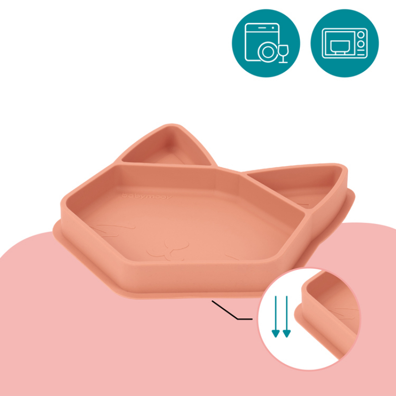 Assiette à compartiments antidérapante Isy renard (Babymoov) - Image 5