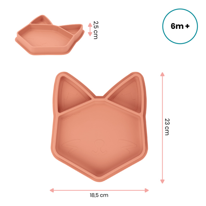 Assiette à compartiments antidérapante Isy renard (Babymoov) - Image 6
